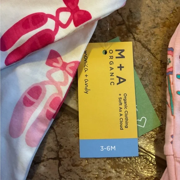NWT *Bundle of 2* M+A by Monica + Andy Baby Onesies sz 3-6m - Picture 5 of 7